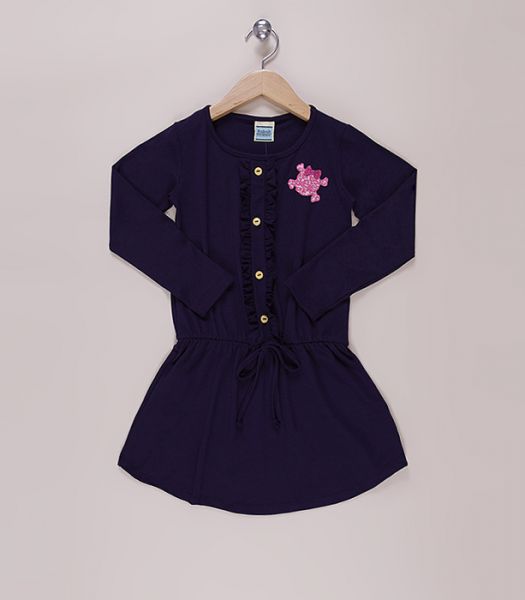 Vestido roxo caveirinha