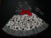 Vestido preto e branco
