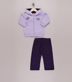 Conjunto de 2 peças lilás e roxo