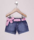 Short jeans com faixa pink